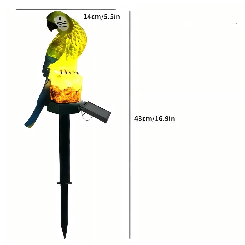 Solar Parrot Outdoor Light, Garden Pathway Light, Landscape Lights for Patio Garden Outdoor Decoration, Green