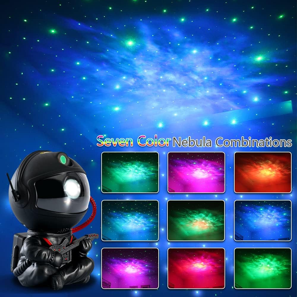 Astronaut Galaxy Projector, Remote Night Light for Kids Bedroom | 360° Adjustable Lamp Head, 8 Nebula Light Modes. Fits Bedroom Ceiling, Space‑Themed Decor Gift for Kids, Teens and Adults