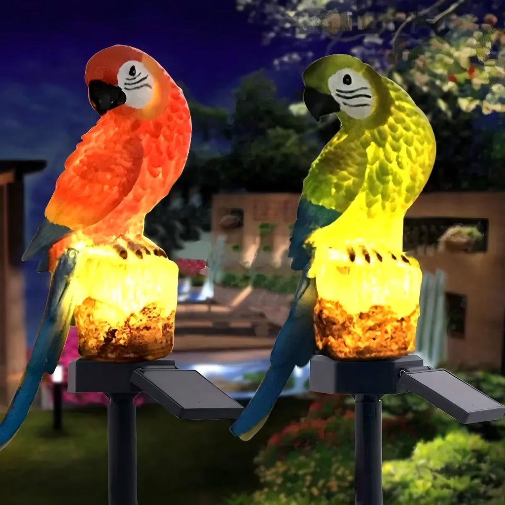 Solar Parrot Outdoor Light, Garden Pathway Light, Landscape Lights for Patio Garden Outdoor Decoration, Green