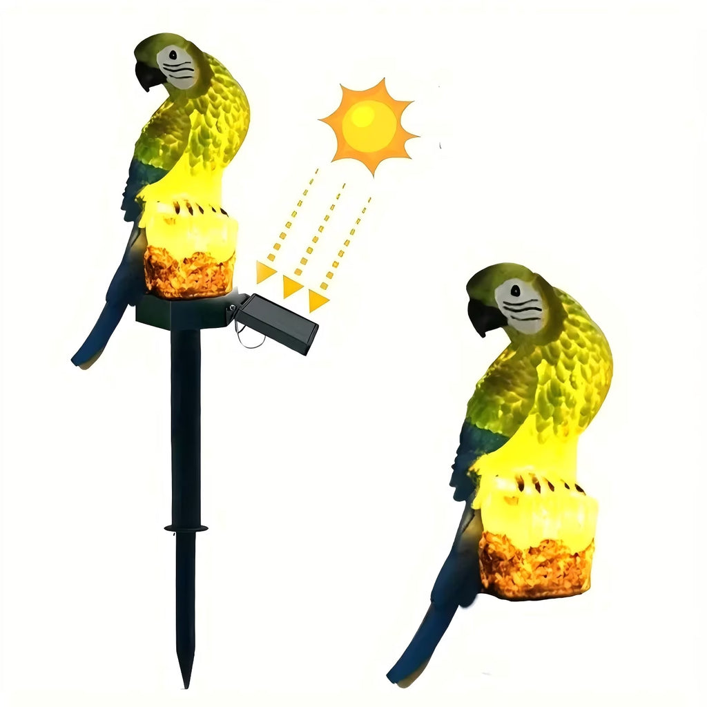 Solar Parrot Outdoor Light, Garden Pathway Light, Landscape Lights for Patio Garden Outdoor Decoration, Green